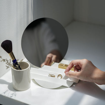 Tabletop Vanity Mirror & Accessory Tray