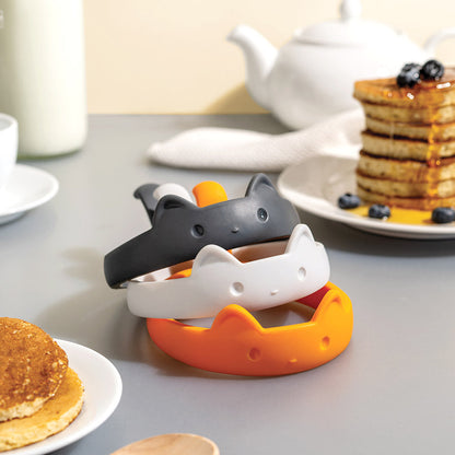 Cat-Shaped Egg Rings – Set of 3